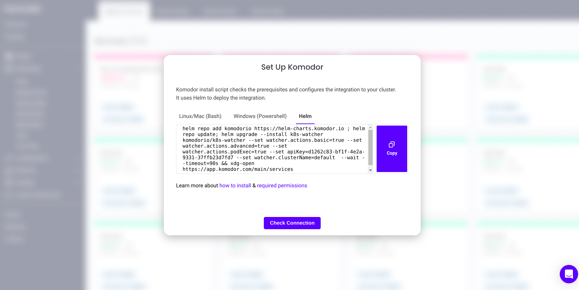 Komodor setup