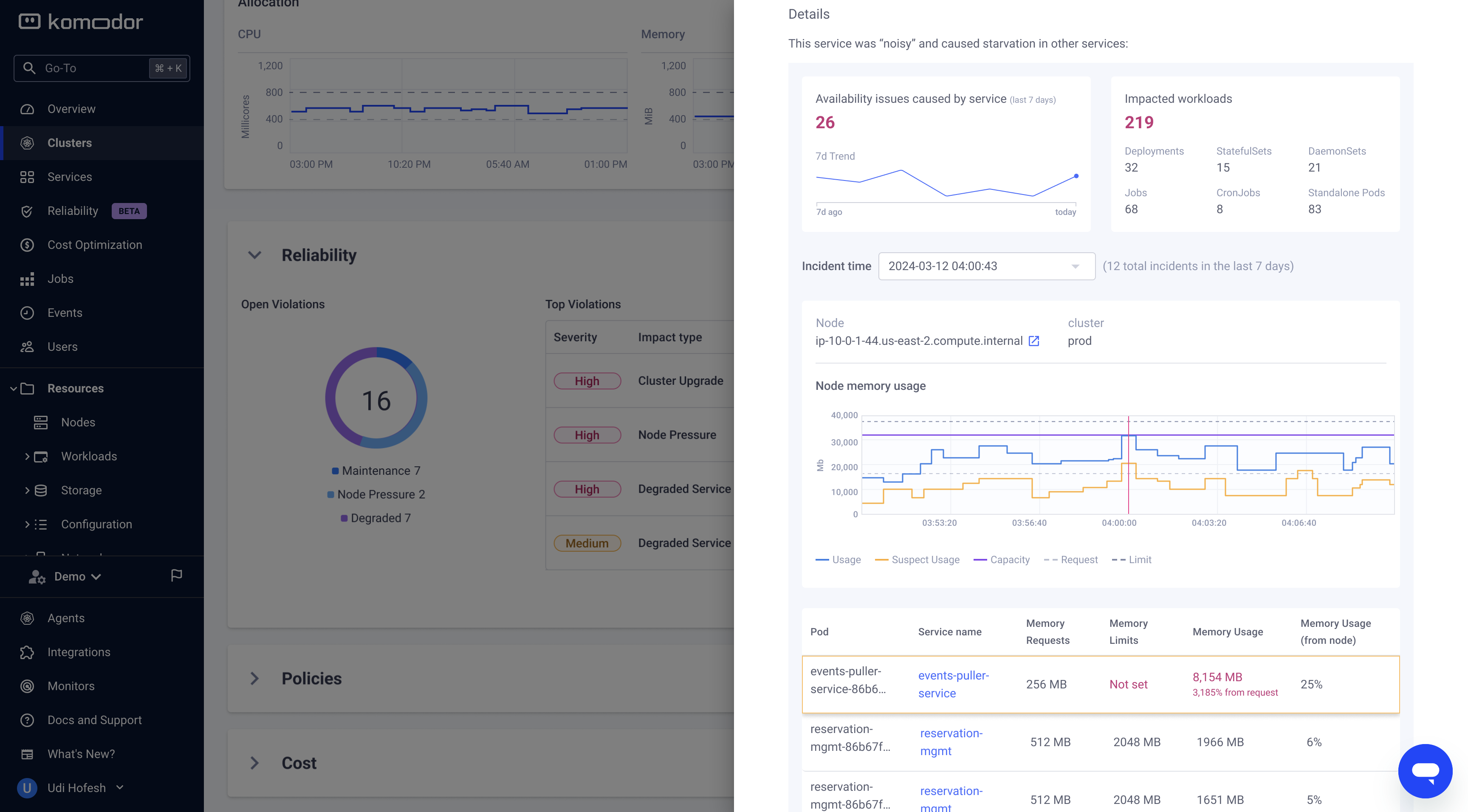 komodor-continuous-kubernetes-reliability-noisy-neighbors-node-issue-k8s